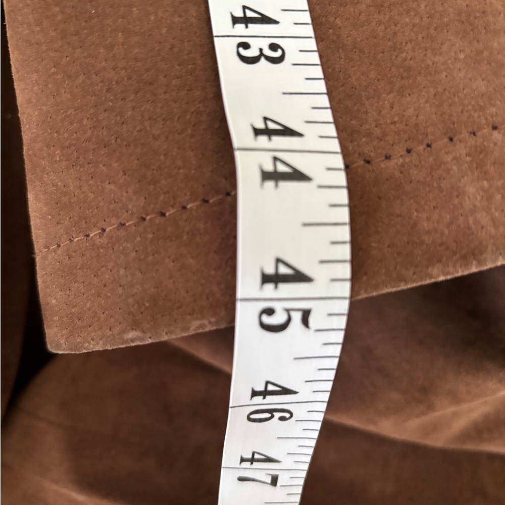 1970 Vintage Suede Elegant Brown Faux Fur Collar Coat - Picture 15 of 16